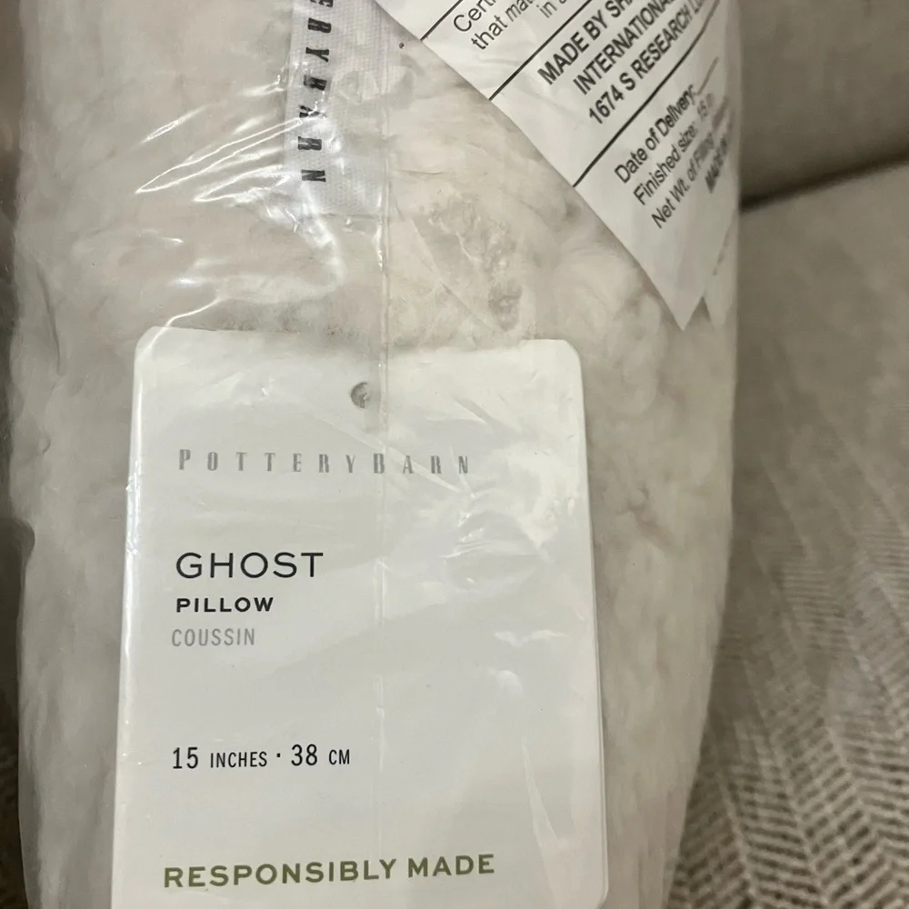 Pottery Barn Sherpa Ghost Pillow 👻